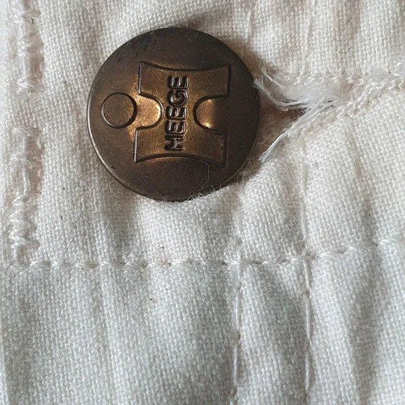 NEW Size 8 L29" Vintage High Waist Cream Speckled Trousers - Picture 5 of 10